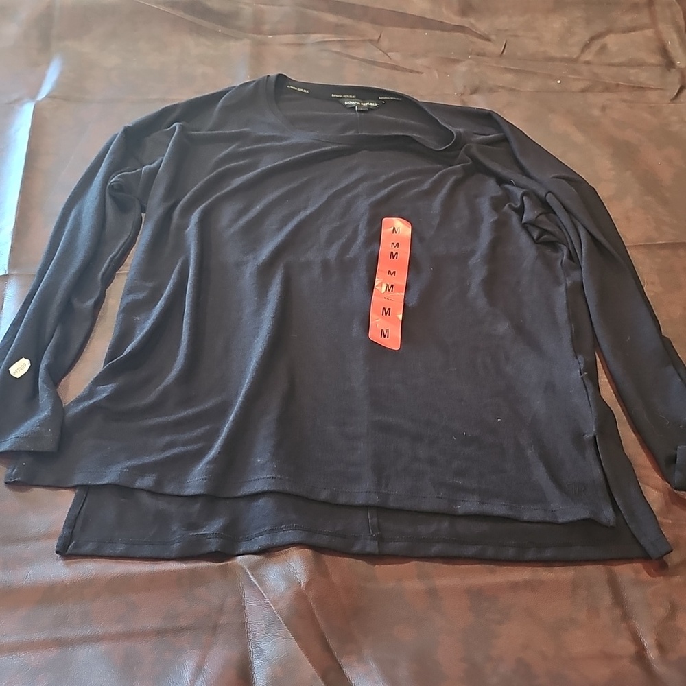 B1 Black V Neck Shrit Banana Republic Sz M - Picture 2 of 4